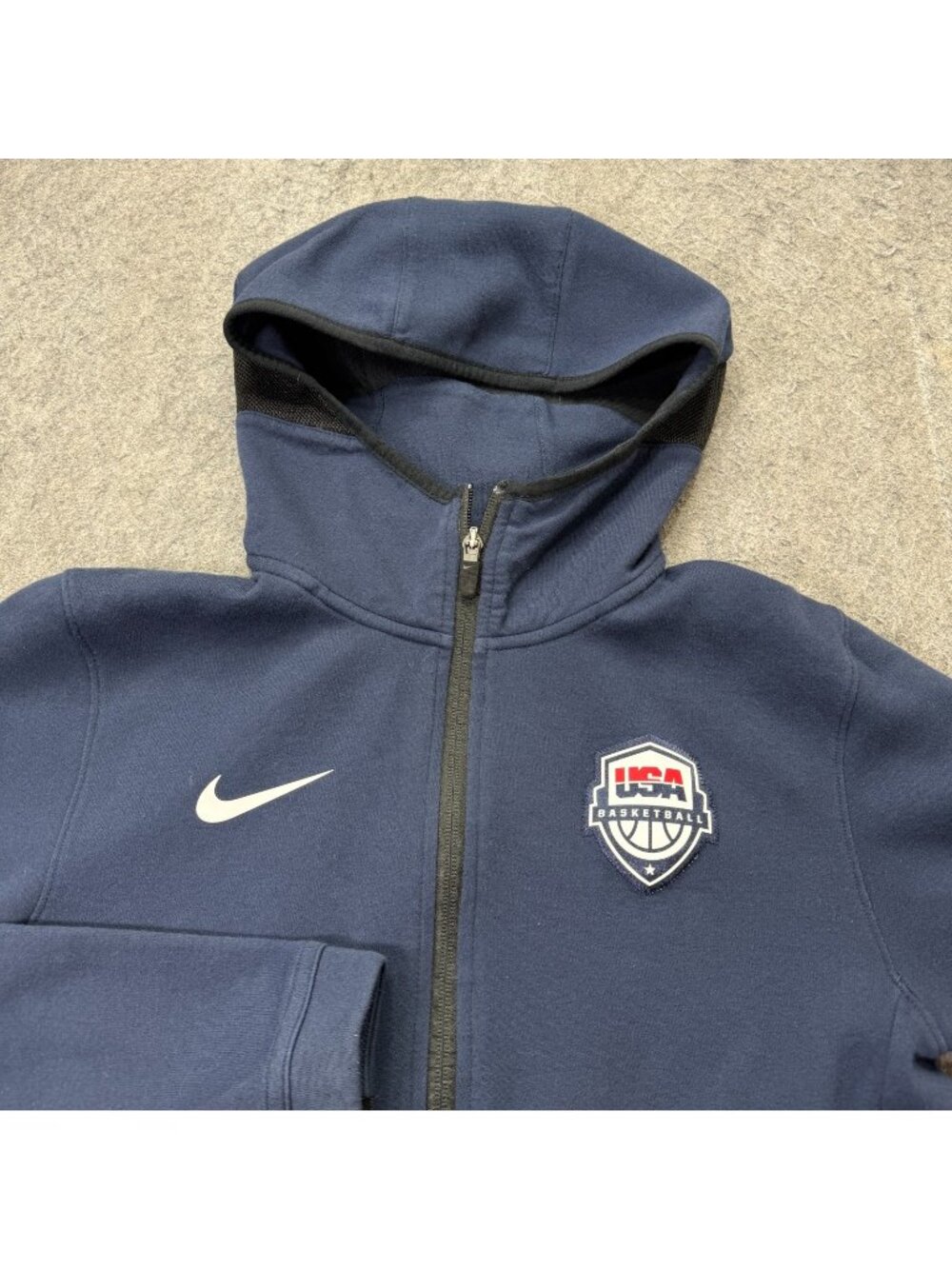 Nike USA Basketball Showtime Full Zip Hoodie Jacket Men S Blue AT4961-451